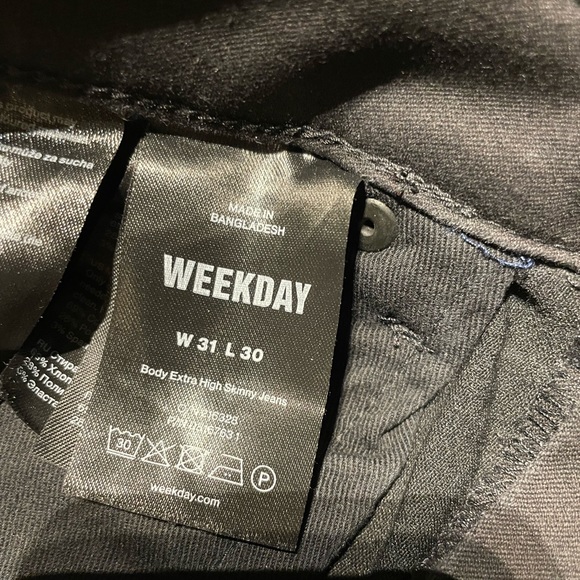 WEEKDAY black skinny denim - Picture 3 of 6